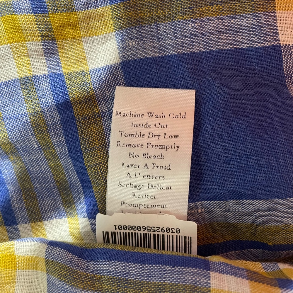 Frank &‎ Eileen Blue and Yellow Plaid Shirt - Picture 7 of 7